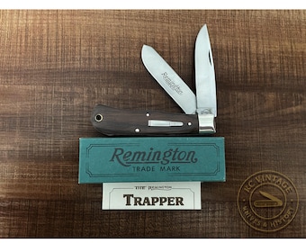 1989 Remington Trapper One R1128 Bullet Knife – Cocobolo Wood Handles – USA Made