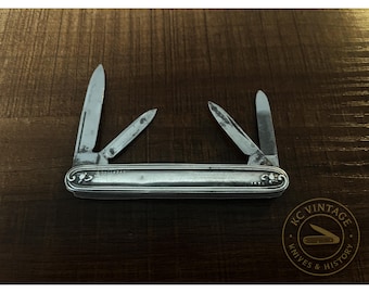 Vintage Empire Winsted CT Sterling Silver Gentleman’s Pocket Knife – 4 Blade Pen Knife – Art Nouveau Style – Circa Early 1900s