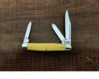 Vintage Kutmaster R-8 Stockman Pocket Knife – Utica, New York – Circa Mid-Century (3 3/8”)