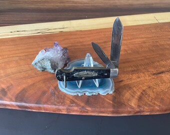 Vintage Brown Shoe Company Advertising Pocket Knife – Jigged Black Handle – 1940s–50s USA Made