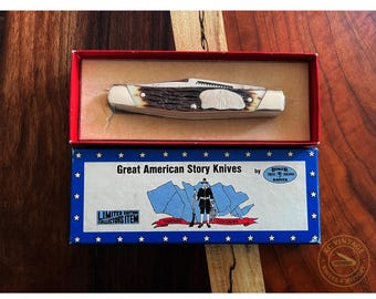 Vintage Boker USA “13 Colonies” Great American Story Knife – c. 1970s–80s | Limited Edition