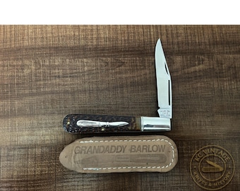 Vintage Camillus Granddaddy Barlow 8160 with Sheath – AGR Co CM-2 Ark – Large USA Folding Knife