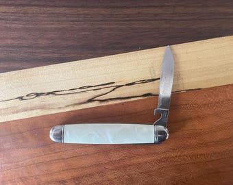 Vintage Imperial Prov. R.I. USA Tilt-Lock Pen Knife | Swirl Celluloid Handle | Mid-Century American Pocket Knife