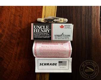 Schrade Uncle Henry 807UH J.R. Pocket Knife – USA Made – Mint/Near Mint