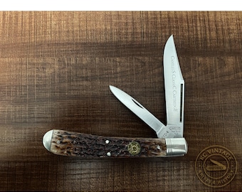 Camillus Classic Cartridge CCC-4 Folding Knife – Jigged Bone – USA Made - Circa 1990s