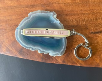 Vintage Texaco Advertising Pocket Knife – HIT USA – Hays Hessette Station Champaign Illinois – Willis Pumphrey Keychain Knife