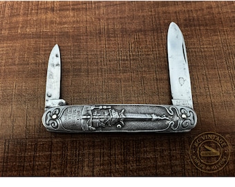 Vintage D. Peres Solingen Commemorative Pocket Knife – Indiana State Capitol – Magnetic Cutlery Co.