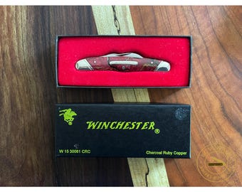Winchester Cranberry Gold Swirl 4935 Pocket Knife – Made in USA 1991