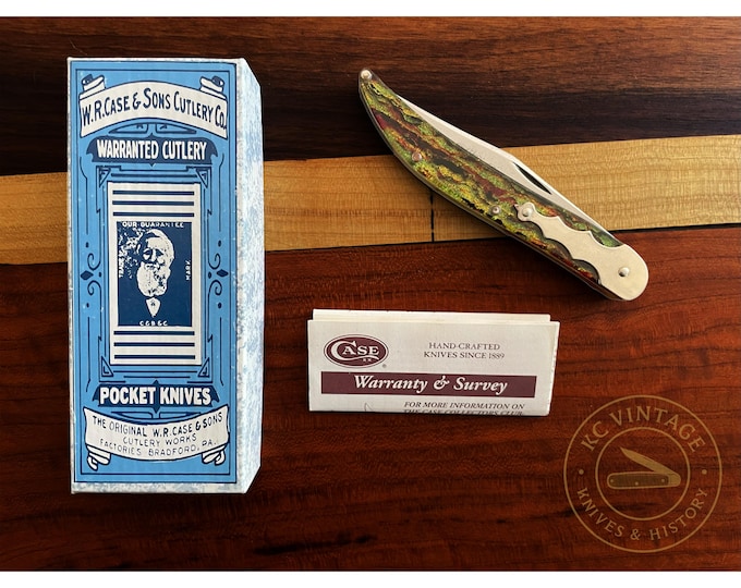 Featured listing image: Vintage 1992 Case XX Barn Door Hinge Toothpick Knife – Pattern 10095 – 5" Closed