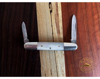 Vintage Keen Kutter Pen Knife – Mother of Pearl Handles – Two-Blade Folding Pocket Knife (Early 1900s–1930s Era)