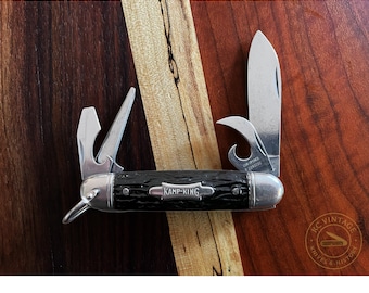 Vintage Imperial Kamp-King Scout Knife – 4-Blade Pocket Knife – Circa 1950s–60s – USA Made