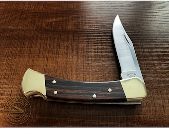 BUCK 110 Folding Hunter – USA Made – w/ Original Sheath (Circa Late 1980s–1990s)