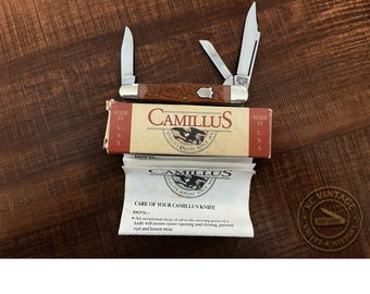 Vintage Camillus 72 Wood Carver Pocket Knife – 3 Blade Carving Pattern – Box & Papers – Circa Late 80's - 90's