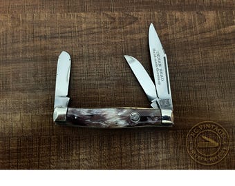Vintage Indian Head Stockman Pocket Knife – Handmade in Solingen, Germany – c.1970s–1980s – 3 7/8" Closed