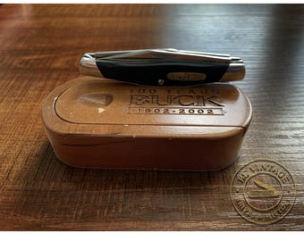 Buck 303T Stockman Knife – 2002 Centennial Edition – Original Wooden Box – 3 3/8" – USA Made
