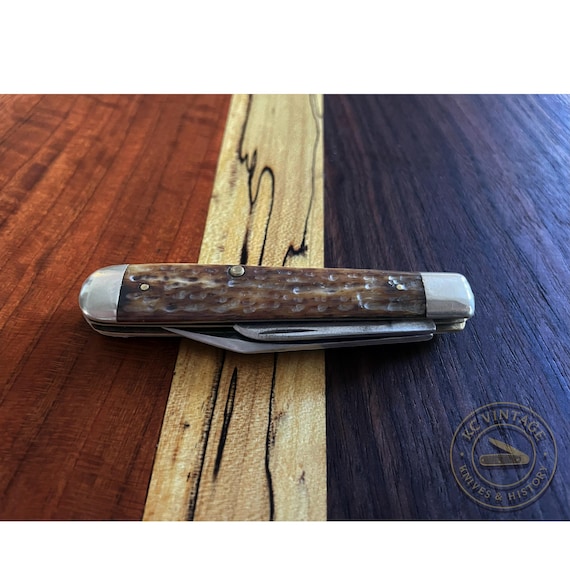 Vintage 1920–40 Case Tested XX Green Bone Jack Knife – Pattern