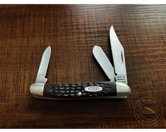 Case XX USA 63087 Stockman Knife – 1990–1993 – Jigged Brown Delrin