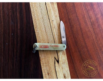 Mitsu Japan Advertising Pen Knife – Nettie’s Flowers Promo – Circa 1950s - Faux Pearl Handle