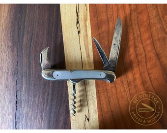 Vintage Krusius Brothers “KB Ultra” Multi-Blade Pocket Knife – Solingen Craftsmanship, Early 20th Century