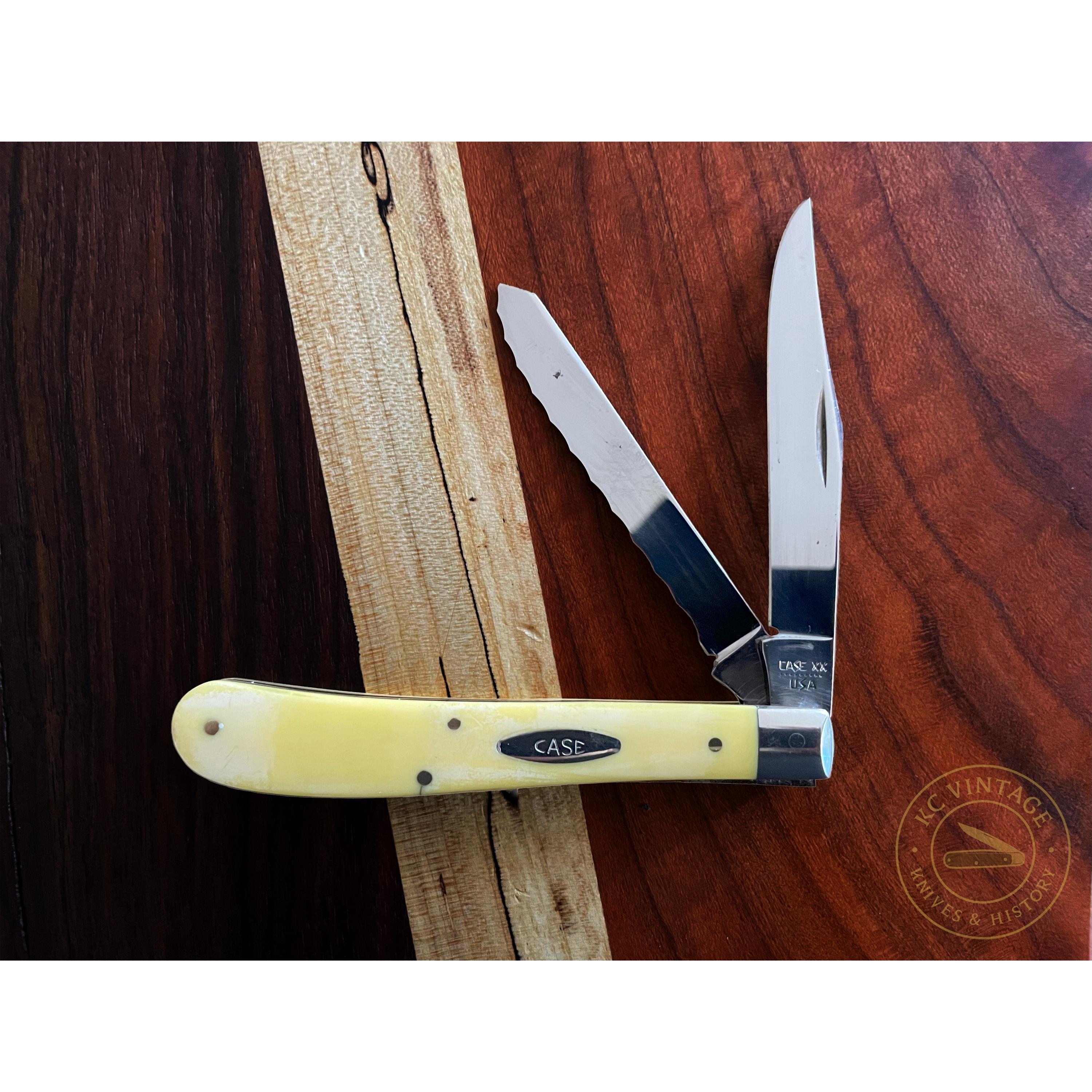 Vintage 1981 Case XX Trapper Knife – Pattern 32048SP – Yellow