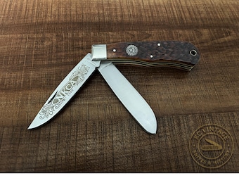 1988 Camillus NKCA Annual Knife – Jigged Bone Handles – 4 1/2" Closed