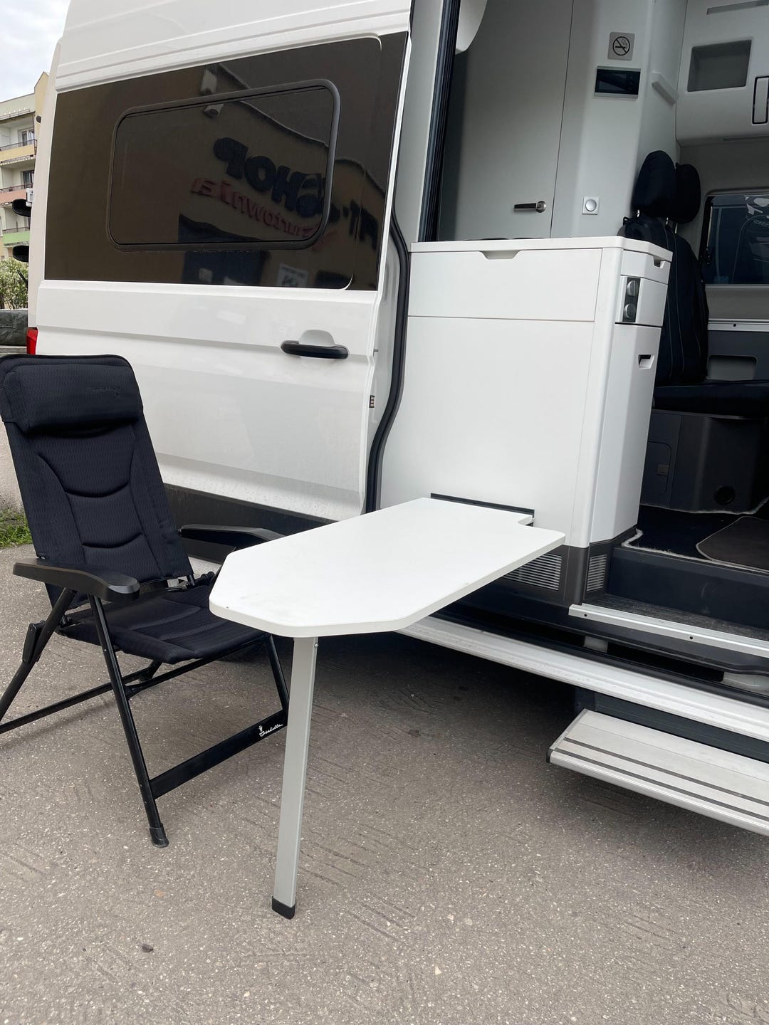 Alu-Tischgleitschiene Für Bettfunktion Im Wohnmobil/Camper – Schwarz, Eloxiert, Inkl. Halter Alu Tischgleitschiene Wohnmobil Bettfunktion