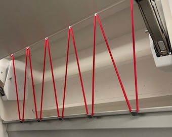 Piezas para autocaravanas 3D – Juego de ganchos con cordón elástico – armario superior largo para VW Grand California