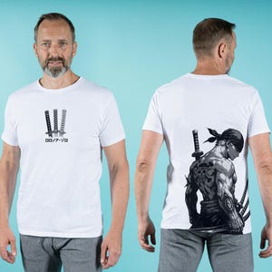 Camiseta Zoro Pirate Hunter – Camisa anime de una pieza – Camiseta espada Roronoa Zoro 3 – Anime japonés – Regalo Otaku – Camiseta manga - Camiseta Harajuku