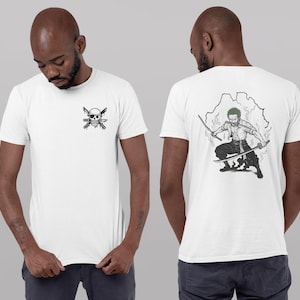 Zoro King of Hell T-Shirt – One Piece Anime Shirt – Roronoa Zoro 3 Sword Style Tee – Japanese Anime  – Otaku Gift – Manga Tee - Harajuku Tee