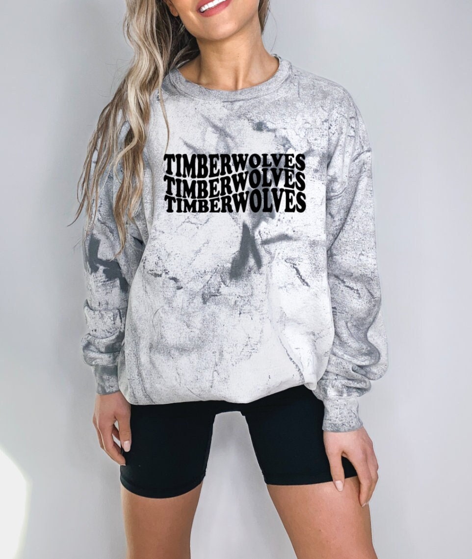 Timberwolves Comfort Colors Sweatshirt Colorblast Adult Pullover Timberwolves Spirit Wear School Mascot Sweater