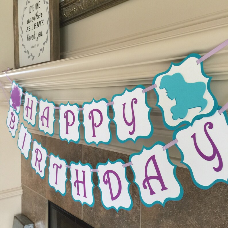 Little Mermaid Birthday Banner Ariel Party Decorations Etsy