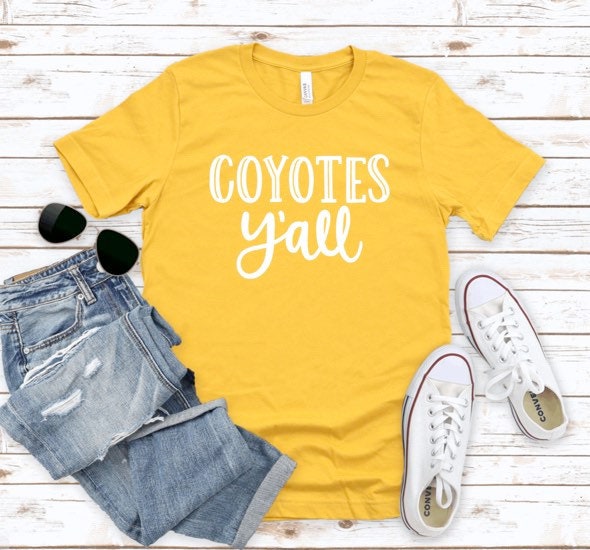 2KuteParrishDesigns Coyotes Spirit Shirt, Coyotes School Spirit, Team Mascot Shirt, Team Sports Shirt, Coyotes Football, Coyotes Shirts, School Spirit Tshirt