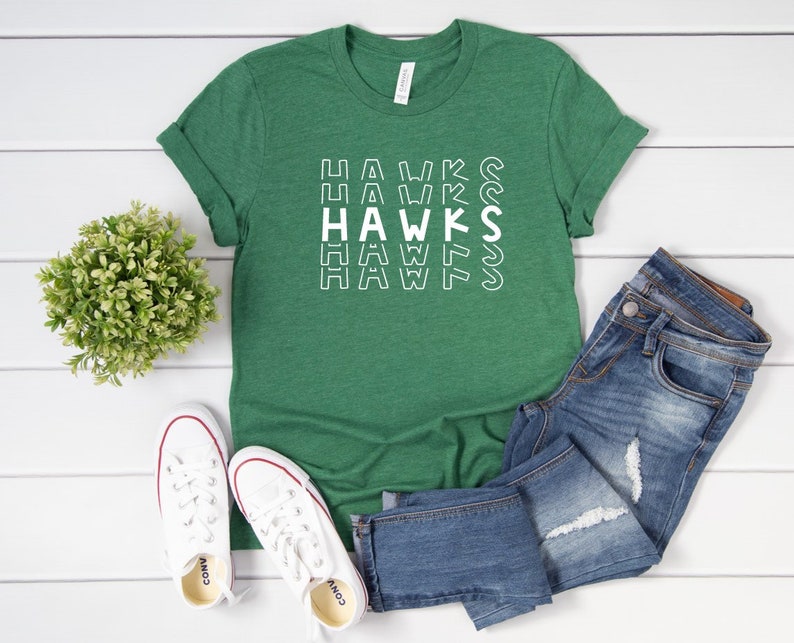 Hawks Shirt Hawks Spirit Shirt Hawks Spirit Wear Hawks - Etsy