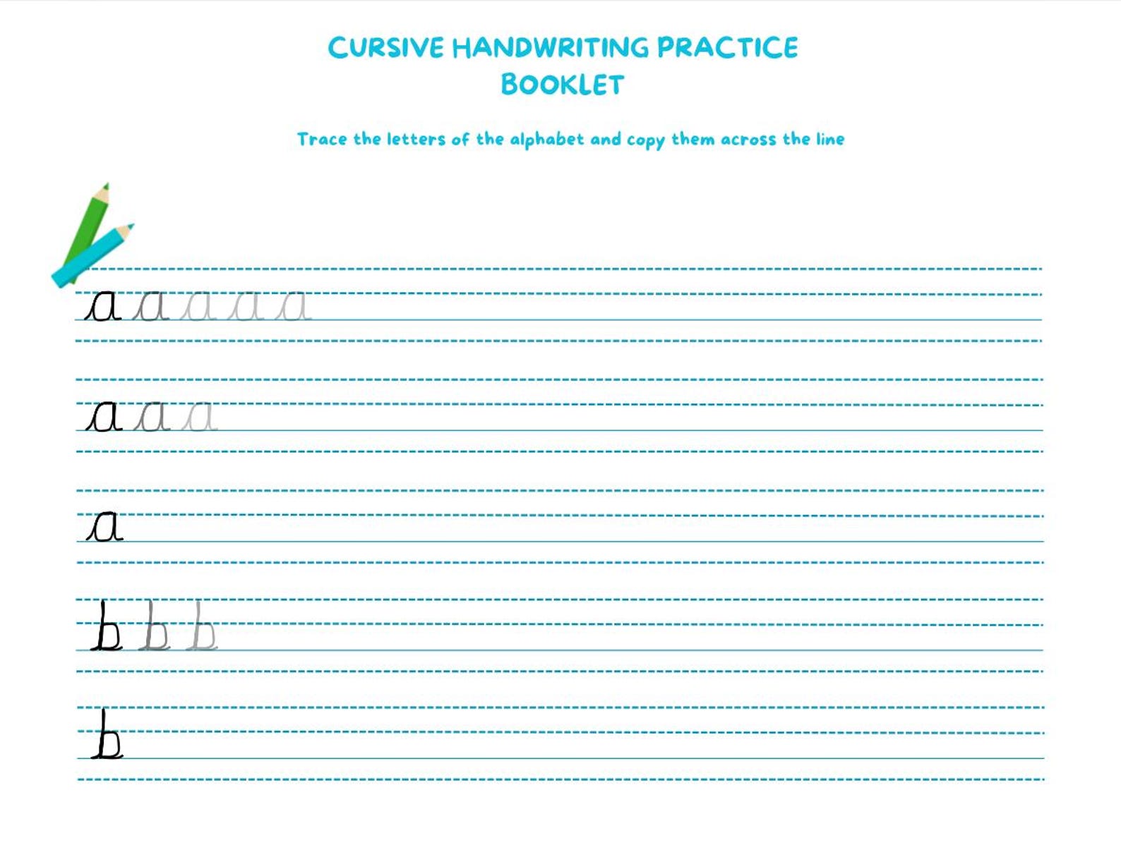 Cursive Alphabet Tracing Worksheet | Uppercase & Lowercase Letters ...
