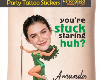 Custom Face Party Tattoos – Personalized Waterproof Prank Stickers