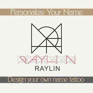 Custom Name logo, Tattoo Name Logo , TikTok Name Logo, Tattoo Name, Minimalist Logo, Personalized Name Logo, Geometric Logo, Name logo