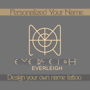 Custom Name logo Tattoo Name Logo design TikTok Name Logo Tattoo Name  Minimalist Logo Personalized Name Logo Geometric Logo gift for her