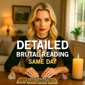 Brutally Honest Tarot Reading | No Sugarcoating Psychic Insight | Truthful Love, Life & Decision Guidance | Same Day Delivery