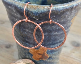 Copper Hoop Earrings