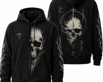 Black World Skull Hoodie - Embrace the Unknown