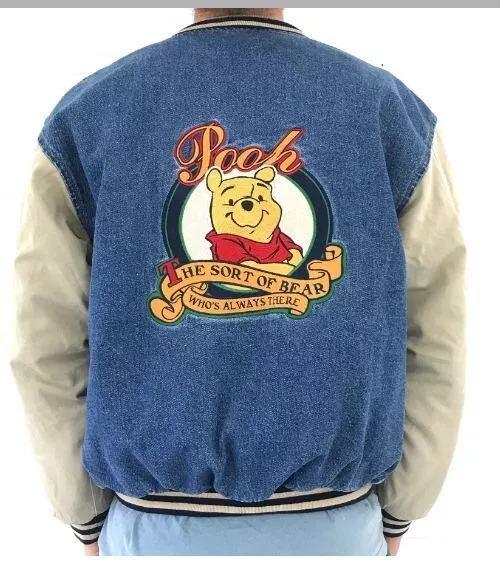 Winnie the pooh denim varsity jacket - Etsy 日本