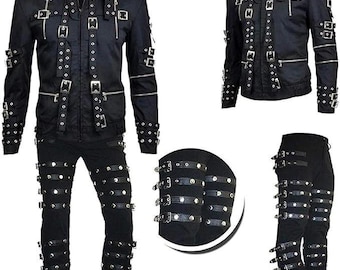 King Singer Michael Jackson Concert"Bad" Cosplay Complete Costume