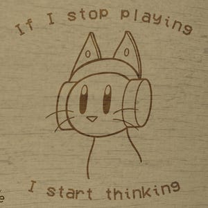 Gamer Cat, se smetto di giocare, inizio a pensare (design SVG per tagli laser)