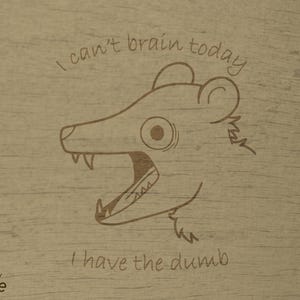 Screaming Possum, Não Consigo Pensar Hoje, Estou com o Burro (Design SVG para Lasercuts)