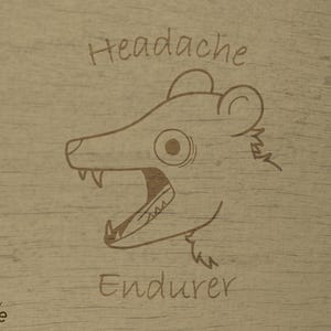 Gambá gritando, sofredor de dor de cabeça (design SVG para Lasercuts)