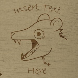 Possum gritando, texto personalizado (design SVG para Lasercuts) (leia a descrição antes de comprar)