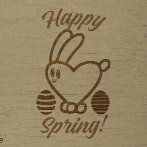 Heart Bunny 1, Happy Spring! (SVG Design for Lasercuts)