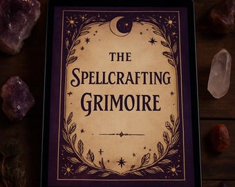 Spellcrafting Grimoire: Witchcraft Planner, Moon Magic (Digital PDF)