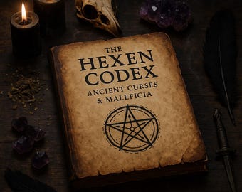 The Hexen Codex Ancient Curses & Maleficia  Digital Grimoire PDF  Dark Witchcraft   Generational Curses  Hexes  Bindings