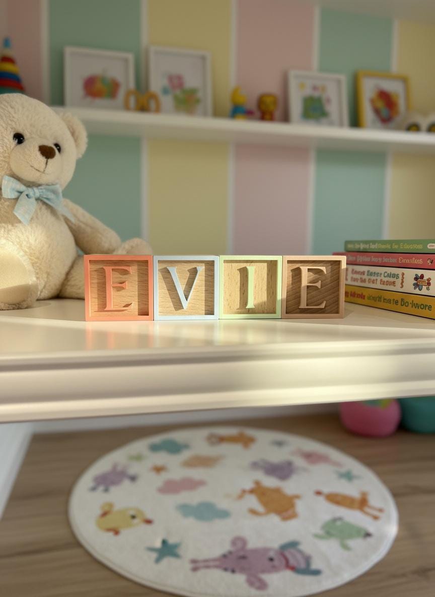 Prudence Block Letters Wooden Block Letters - Etsy UK